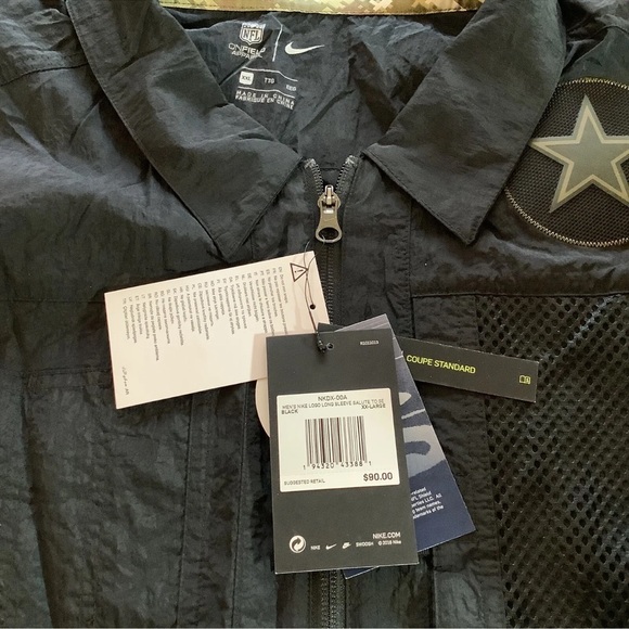Nike NFL Dallas Cowboys Salute to ServiceFull-Zip Jacket Mens 2XL Black New - Picture 10 of 10